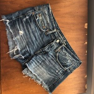 American eagle mid rise jean shorts